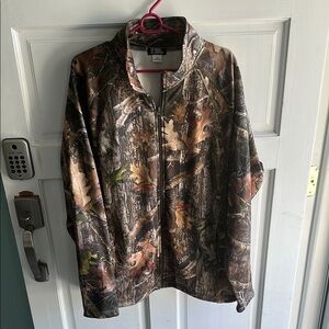 Brown and Green Lightweight Camouflage Shirt Jacket
